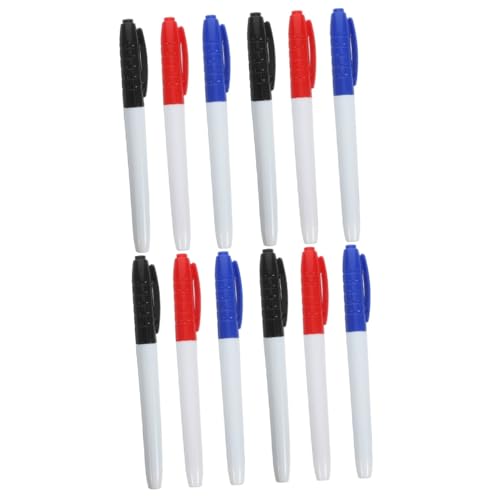 DIYEAH 2 Sätze Whiteboard Marker Wiederverwendbare Abwischbare Stifte Mit Feiner Spitze Für Büro Und Schule Blau Schwarz Rot Wasserbasierte 6 Stück * 2 von DIYEAH