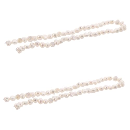 DIYEAH 2 Saiten Natürliche Barock Perlen Weiß Diy Schmuckperlen für Armband Herstellung Handgefertigte Spacer Perlen für Damen und Freundschaftsarmbänder DIYEAH 2 Saiten Natürliche Barock Perlen Weiß Diy Schmuckperlen für Armband Herstellung Handgefertigte Spacer Perlen für Damen und Freundschaftsarmbänder von DIYEAH