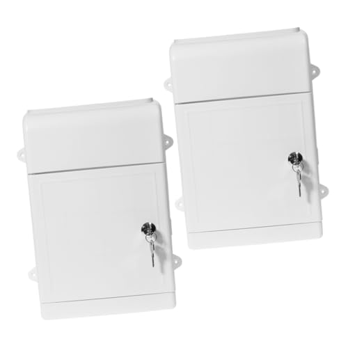 DIYEAH 2 Set White Wall Mount Letter Box Für Regnerfestes Design Für Büro Und Gemeinschaft Für Vorschläge Und Beschwerden Große Kapazitäten Und Einfache Installation von DIYEAH