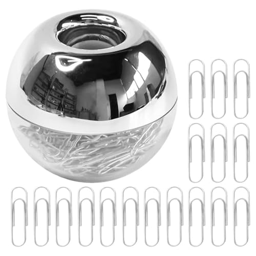 DIYEAH 2 Sets Büroklammern fürs Büro: Büroklammern aus Metall – Büroklammer-Lesezeichen mit magnetischem Halter für Lehrer, Dokumentenverwaltung DIYEAH 2 Sets Büroklammern fürs Büro: Büroklammern aus Metall – Büroklammer-Lesezeichen mit magnetischem Halter für Lehrer, Dokumentenverwaltung von DIYEAH