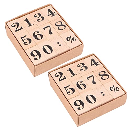 DIYEAH 2 Sets Geschnitzte Zahlenstempel Dekorative Scrapbook-stempel Holzstempelblöcke Für Die Kartenherstellung DIYEAH 2 Sets Geschnitzte Zahlenstempel Dekorative Scrapbook-stempel Holzstempelblöcke Für Die Kartenherstellung von DIYEAH