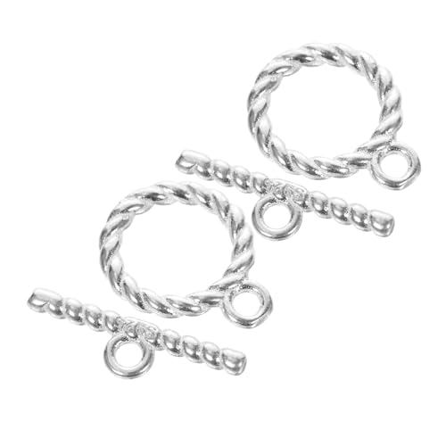 DIYEAH 2 Sets Knebelverschlüsse Zur Schmuckherstellung Sterlingsilber Knebelverschluss Halskettenverschlüsse Silberner Halskettenverschluss Silberne Verschlüsse Zur DIYEAH 2 Sets Knebelverschlüsse Zur Schmuckherstellung Sterlingsilber Knebelverschluss Halskettenverschlüsse Silberner Halskettenverschluss Silberne Verschlüsse Zur von DIYEAH