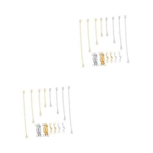 DIYEAH 2 Sets Magnetschnalle Verstellbare Silberkette Silberkette Halskette Mit Magnetverschluss Kettenhalskette Multi Halskettenverschluss Silber Herz Halskette Armbandschnalle DIYEAH 2 Sets Magnetschnalle Verstellbare Silberkette Silberkette Halskette Mit Magnetverschluss Kettenhalskette Multi Halskettenverschluss Silber Herz Halskette Armbandschnalle von DIYEAH