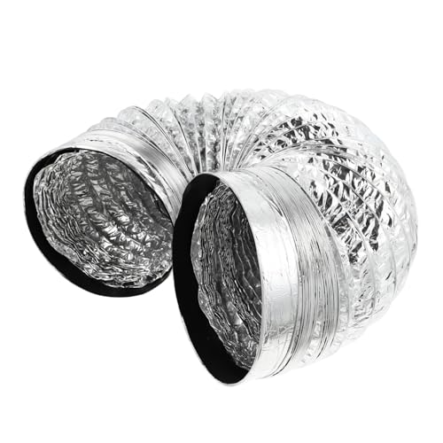 DIYEAH 2 Stck. Flexibler Doppellagiger Aluminium-abluftschlauch Hitzebeständig Universeller Luftkanal für Küchenhauben und Klimaanlagen Einfache Montage von DIYEAH