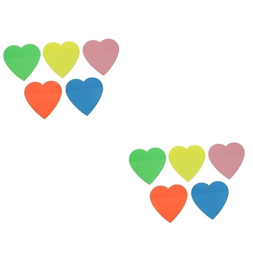 DIYEAH 2 Stück 5 Liebe fluoreszierender Aufkleber klein ästhetisch Stöcke Farbige Memo Pads Herzförmige Haftnotizen entzückende Notizaufkleber Notizblöcke für den Haushalt das Haustier DIYEAH 2 Stück 5 Liebe fluoreszierender Aufkleber klein ästhetisch Stöcke Farbige Memo Pads Herzförmige Haftnotizen entzückende Notizaufkleber Notizblöcke für den Haushalt das Haustier von DIYEAH