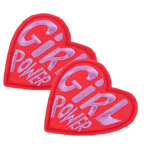 DIYEAH 2 Stück Banner Aufbügelbare Herzflicken Applizierte Stickerei Herz-patch Für Kleidung Applikationen, Aufnäher Herz-stickerei-patch Aufnäher Für Kleidung Gestickte Embleme Stoff Rot von DIYEAH
