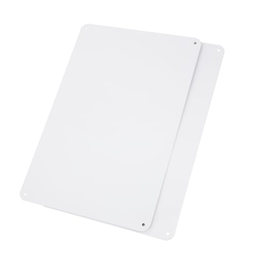 DIYEAH 2 Stück Blanko Metallschilder für Sublimation Leere Blechschilder mit Vorgebohrten Löchern für DIY Projekte und Beschilderung Geschäften und von DIYEAH