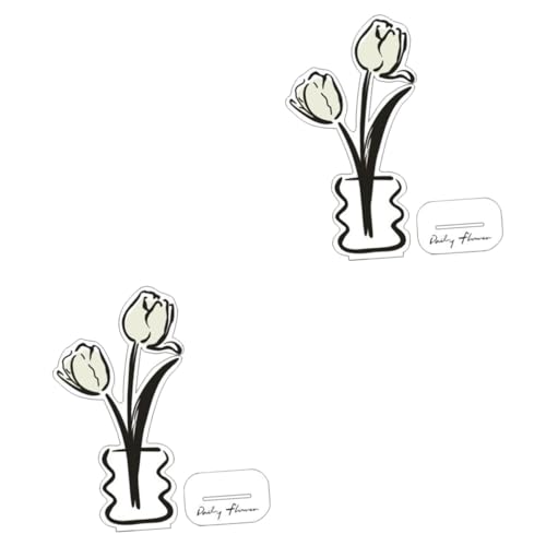 DIYEAH 2 Stück Blumen-notizhalter Foto Memo -displayhalter Mini-staffelei Memo -clip Gestell Stand Für Staffelei Stehen Desktop-memohalter Inhaber Notizblockhalter Acryl von DIYEAH