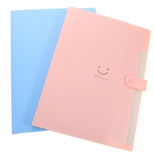 DIYEAH 2 Stück Bunte PP Dokumentenmappe Mehrlagiger Stabiler Fächermappe für Büro Schule und Zuhause zur Aufbewahrung von Unterlagen und DIYEAH 2 Stück Bunte PP Dokumentenmappe Mehrlagiger Stabiler Fächermappe für Büro Schule und Zuhause zur Aufbewahrung von Unterlagen und von DIYEAH