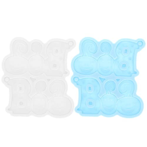 DIYEAH 2 Stück Diy Silikon Gießformen für Halloween Ohrgehänge Kreative Schmuckanhänger Pendant Molds für Bastelprojekte Weiß Blau DIYEAH 2 Stück Diy Silikon Gießformen für Halloween Ohrgehänge Kreative Schmuckanhänger Pendant Molds für Bastelprojekte Weiß Blau von DIYEAH