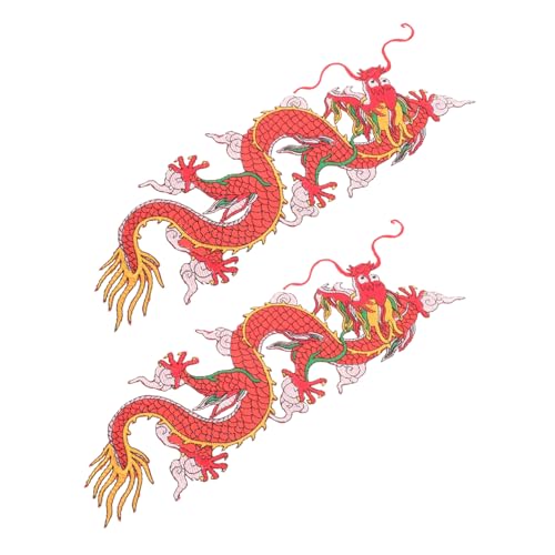 DIYEAH 2 Stück Drachenmuster Stoffaufnäher Kompakte Bügel Patches für Jacken Taschen und Kleidung Kleine Rote Diy Dragon Patches für Kostüme und Dekoration DIYEAH 2 Stück Drachenmuster Stoffaufnäher Kompakte Bügel Patches für Jacken Taschen und Kleidung Kleine Rote Diy Dragon Patches für Kostüme und Dekoration von DIYEAH