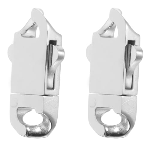 DIYEAH 2 Stück Edelstahl-Halskettenverschluss mit Federmechanismus zur Herstellung von Kettenschmuck, seitlicher Verschluss zur Herstellung von Armbändern und Halsketten DIYEAH 2 Stück Edelstahl-Halskettenverschluss mit Federmechanismus zur Herstellung von Kettenschmuck, seitlicher Verschluss zur Herstellung von Armbändern und Halsketten von DIYEAH
