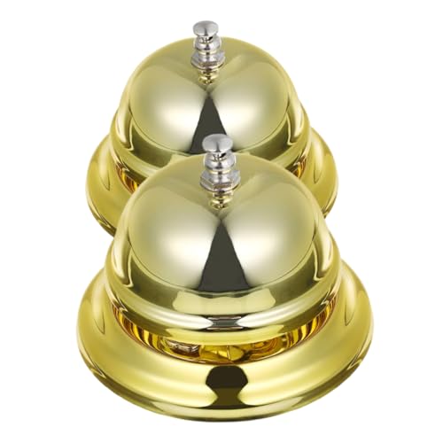 DIYEAH 2 Stück Essensbestellservice Spielglocke Serviceglocke Für Restaurant Thekenglocke Türklingel Für Klassenzimmer Große Glocke Handglocken Für Senioren Nachttisch De Zinklegierung von DIYEAH