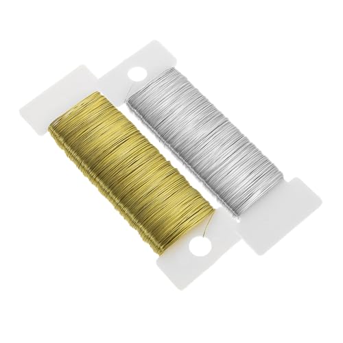 DIYEAH 2 Stück Floristendraht Teilig Silber und Gold Weicher Schmuckdraht aus Metallischem Seidenmaterial Biegsam und Reißfest für Blumenkränze Bastelarbeiten Diy Schmuck und DIYEAH 2 Stück Floristendraht Teilig Silber und Gold Weicher Schmuckdraht aus Metallischem Seidenmaterial Biegsam und Reißfest für Blumenkränze Bastelarbeiten Diy Schmuck und von DIYEAH