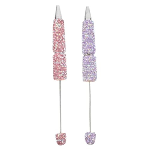 DIYEAH 2 Stück Glitzer Kugelschreiber mit Strass Kreative Perlenstifte für Mädchen Funkelnde Schreibgeräte für Schule Büro und Kawaii Design DIYEAH 2 Stück Glitzer Kugelschreiber mit Strass Kreative Perlenstifte für Mädchen Funkelnde Schreibgeräte für Schule Büro und Kawaii Design von DIYEAH