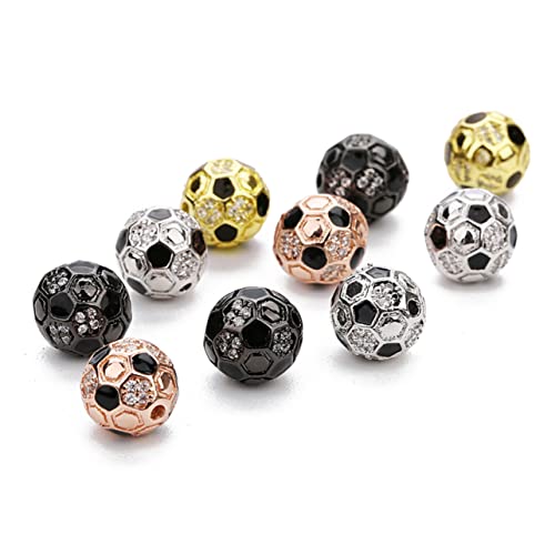 DIYEAH 2 Stück Gold Plattierte Fußball Spacer Perlen Dekorierte Runde Abstandshalter für Schmuckherstellung Diy Armbänder Hochwertige Metallperlen für Kreative Bastelprojekte DIYEAH 2 Stück Gold Plattierte Fußball Spacer Perlen Dekorierte Runde Abstandshalter für Schmuckherstellung Diy Armbänder Hochwertige Metallperlen für Kreative Bastelprojekte von DIYEAH