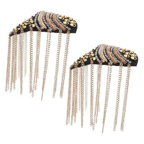 DIYEAH 2 Stück Goldene Quasten Schulterklappen Klassische Handgefertigte Epauletten mit Modischer Fransenverzierung Stilvolle Schulterdekoration für Damenkleidung Geeignet für Hochzeit DIYEAH 2 Stück Goldene Quasten Schulterklappen Klassische Handgefertigte Epauletten mit Modischer Fransenverzierung Stilvolle Schulterdekoration für Damenkleidung Geeignet für Hochzeit von DIYEAH