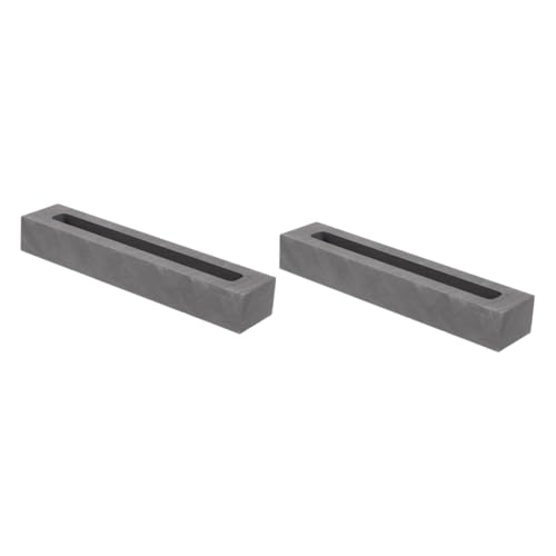 DIYEAH 2 Stück Graphit Gussform für Metallgießen Langgestreckte Graphit Schmelzform für Gold Silber Hochtemperaturbeständig Praktisch für Labor Bildung von DIYEAH
