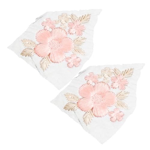 DIYEAH 2 Stück Große Blumen Patches Spitze für DIY Kleidung Romantische Applikationen zum Aufbügeln für Hochzeitskleider und Dekoration von Taschen und von DIYEAH