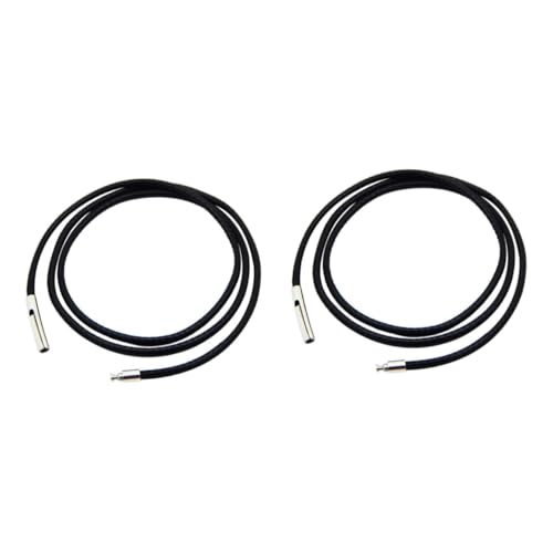 DIYEAH 2 Stück Halskette Schnur Charme Perlen Schnur Zum Selbermachen Von Halsketten Bausatz Bulk-halsketten Armbänder Armbandschnur Diy Anhänger Lanyard Ringe Black Rostfreier Stahl von DIYEAH