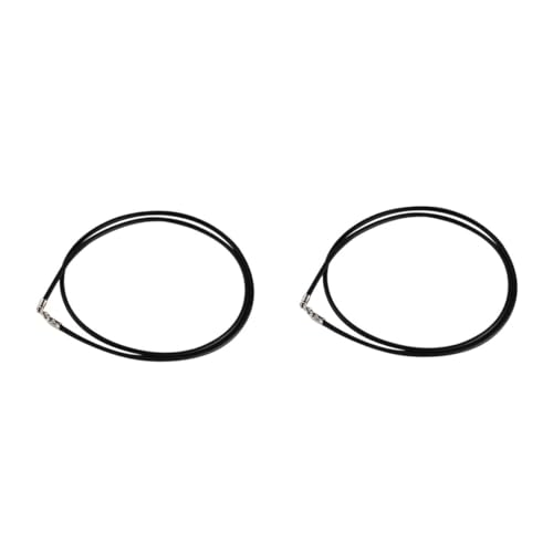 DIYEAH 2 Stück Halskette Schnur Halsketten Bausatz Schwarze Halskette Für Männer Seilkette Perlen Armbänder Armband -making -kit Seilhalskette Männer Schmuck Rostfreier Stahl Black von DIYEAH