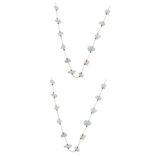 DIYEAH 2 Stück Halskette aus Kristallkies Perlen beading beads edelsteine schmuckherstellung schmuck werkzeug jewel gems Requisiten der Partyszene Szenenstütze Rostfreier Stahl Sky-blue DIYEAH 2 Stück Halskette aus Kristallkies Perlen beading beads edelsteine schmuckherstellung schmuck werkzeug jewel gems Requisiten der Partyszene Szenenstütze Rostfreier Stahl Sky-blue von DIYEAH