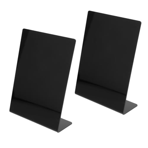 DIYEAH 2 Stück Handgezeichnete Kleine Tafel Kleine Kreidetafeln Zum Beschriften Anzeigetafel Lebensmitteletiketten Tafelschilder Für Tische Wandtafel Buffet Beschriftungen Acryl Black von DIYEAH
