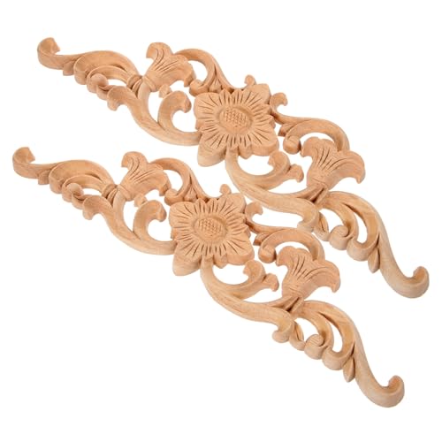 DIYEAH 2 Stück Holzornament Geschnitzte Applikation Unbemalt Europäischer Stil Tür Möbeldekoration Kunstvoll Geprägt Robust Einfache Montage Eleganter Akzent für Wohnaccessoires DIYEAH 2 Stück Holzornament Geschnitzte Applikation Unbemalt Europäischer Stil Tür Möbeldekoration Kunstvoll Geprägt Robust Einfache Montage Eleganter Akzent für Wohnaccessoires von DIYEAH