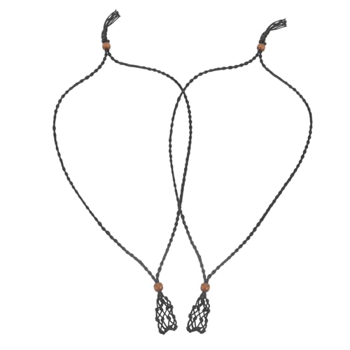 DIYEAH 2 Stück Kristall Halskette Halskettenschnüre Leerer Halskettenhalter Halskettenkordel Für Schmuck Schmuckkabel Diy -halskette Leerer Steinhalter Baumwollfaden Black von DIYEAH
