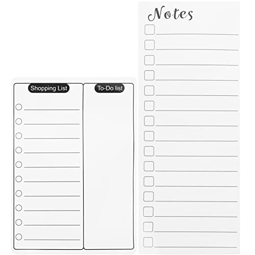 DIYEAH 2 Stück Magnetisches Whiteboard für Kühlschrank Beschreibbares Notizbrett für Einkaufslisten und Erinnerungen Wiederverwendbar und Einfach zu Reinigen Haftnotizen Planer von DIYEAH