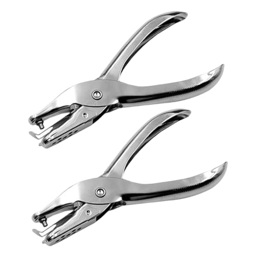 DIYEAH 2 Stück Metall Lochstanzer für Papier Handgehaltener Einlocher für Diy Bastelarbeiten und Bürobedarf Präzise Lochplatzierung für Dokumente DIYEAH 2 Stück Metall Lochstanzer für Papier Handgehaltener Einlocher für Diy Bastelarbeiten und Bürobedarf Präzise Lochplatzierung für Dokumente von DIYEAH