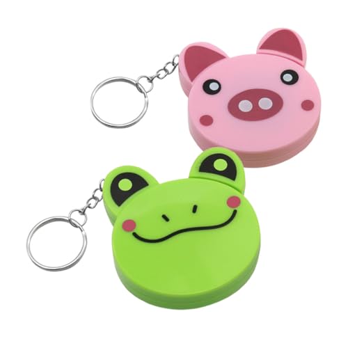 DIYEAH 2 Stück Mini Einziehbares Maßband mit Schlüsselanhänger Niedliches Stoffmaßband für Junge Mädchen Praktische Maßhilfe für Nähen Basteln Körper und Stoffmessung Schwein Frosch DIYEAH 2 Stück Mini Einziehbares Maßband mit Schlüsselanhänger Niedliches Stoffmaßband für Junge Mädchen Praktische Maßhilfe für Nähen Basteln Körper und Stoffmessung Schwein Frosch von DIYEAH