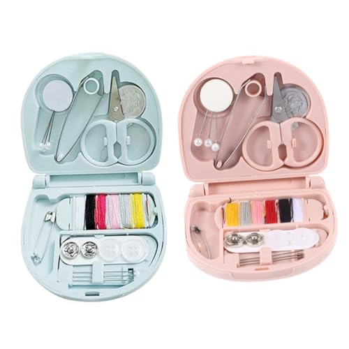 DIYEAH 2 Stück Mini Reise Nähset Teilig Tragbares Nähkästchen Robustem Vielseitiges Nähzubehör für Anfänger und Notfälle Kompakt und Praktisch Modisches Design Rosa und Blau DIYEAH 2 Stück Mini Reise Nähset Teilig Tragbares Nähkästchen Robustem Vielseitiges Nähzubehör für Anfänger und Notfälle Kompakt und Praktisch Modisches Design Rosa und Blau von DIYEAH