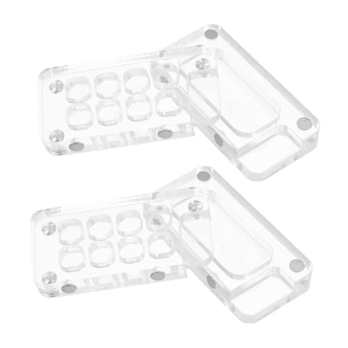 DIYEAH 2 Stück Mini Wasserfarbenpalette Fächer Tragbare Acryl Farbbox Reise Malpalette für Aquarellmalerei Farbaufbewahrung und Mischpalette von DIYEAH