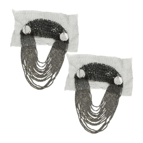 DIYEAH 2 Stück Modische Quasten Schulterklappen mit Abnehmbarer Metallkette Vintage Epauletten Schmuck für Damen und Herren Vielseitige Schulterdekoration für Anzüge Kleider Party und DIYEAH 2 Stück Modische Quasten Schulterklappen mit Abnehmbarer Metallkette Vintage Epauletten Schmuck für Damen und Herren Vielseitige Schulterdekoration für Anzüge Kleider Party und von DIYEAH