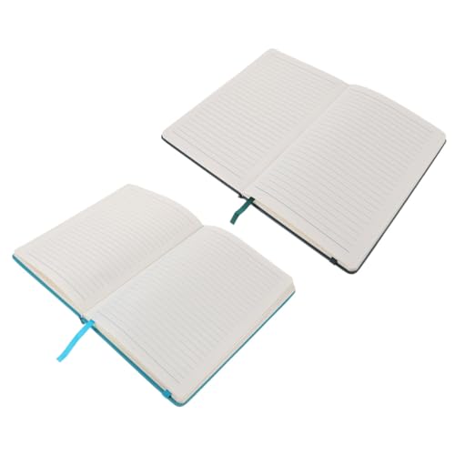 DIYEAH 2 Stück Notizbuch Retro Notepad Grün und Blau Vintage Schreibblock für Studierende Bürobedarf und Reisen Hochwertiges Tagebuch mit Dicken von DIYEAH