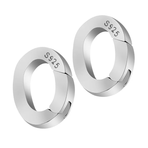 DIYEAH 2 Stück Ovale Perlenkettenverstärkung in Silber: Armbandverkürzer – Verbinder Mit Karabiner-federringen – Metallverschluss Mit Karabinerverschluss Zum Basteln Von Ohrringen von DIYEAH
