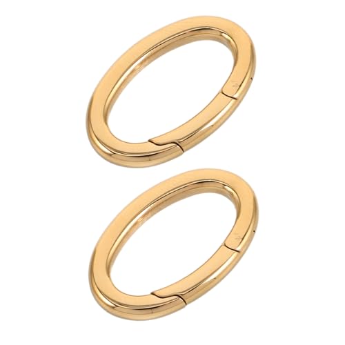 DIYEAH 2 Stück Ovalverschluss Karabinerhaken Feder Ovalringe für Diy Armbänder Taschen Schlüsselanhänger Herstellung von DIYEAH