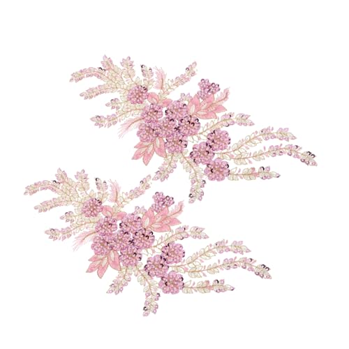 DIYEAH 2 Stück Pailletten-blumen-applikationen: Applikationsflicken Zum Aufnähen Von Brautkleidern, Ballkleidern Und Party-outfits, Um Der Kleidung Ein Romantisches Flair Zu Verleihen, von DIYEAH