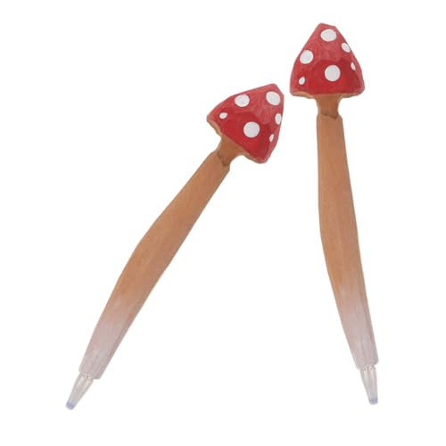DIYEAH 2 Stück Pilz-Kugelschreiber Schreibstift Pilzstift Gelstift in Pilzform holz kugelschreiber Dekorativ Spaß Kugelschreiber für Studenten, Großpackung Büro Praktisch Kreativ rot DIYEAH 2 Stück Pilz-Kugelschreiber Schreibstift Pilzstift Gelstift in Pilzform holz kugelschreiber Dekorativ Spaß Kugelschreiber für Studenten, Großpackung Büro Praktisch Kreativ rot von DIYEAH