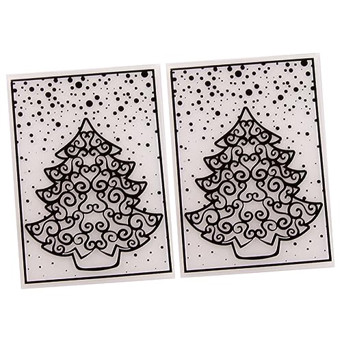 DIYEAH 2 Stück Präge stirbt plastikenten plasure Hochwertige geprägte Vorlage Baum Stanzteile für Scrapbooking Basteln Gruß schablonen Stanzformen Schablone Stanzteile zum Selbermachen von DIYEAH