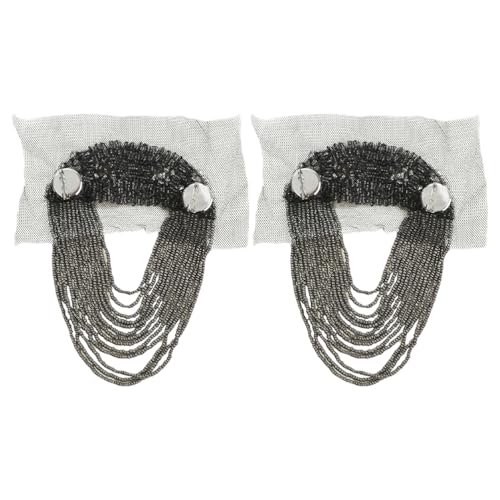 DIYEAH 2 Stück Schulterklappen: Stilvolle Schulterklappen mit Quasten für Damen und Herren – Metall-Abzeichen-Pads mit Perlen als Dekoration für Anzüge, Kostüme und Kleider DIYEAH 2 Stück Schulterklappen: Stilvolle Schulterklappen mit Quasten für Damen und Herren – Metall-Abzeichen-Pads mit Perlen als Dekoration für Anzüge, Kostüme und Kleider von DIYEAH