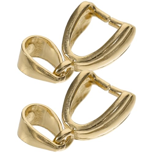 DIYEAH 2 Stück Silber Diy Pendantschnalle für Schmuckherstellung Langlebige und Vielseitige Quetschperlen Geeignet für Halsketten Armbänder und Schlüsselanhänger von DIYEAH