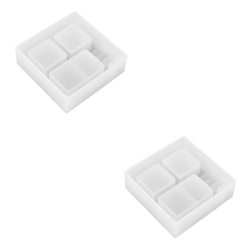 DIYEAH 2 Stück Silikon Gießform für Blumentopf Quadratisch Pflanzgefäß Diy Pflanzerform Wiederverwendbar Glatt Oberfläche Einfach zu Reinigen für Kreative Heimdekoration und Gestaltung von DIYEAH