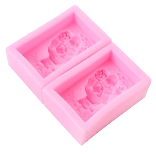 DIYEAH 2 Stück Silikonform Weihnachtsmann Hitze Kältebeständig Langlebig für DIY Seifen Kerzen Kuchen Handwerk Weihnachten Dekoration DIYEAH 2 Stück Silikonform Weihnachtsmann Hitze Kältebeständig Langlebig für DIY Seifen Kerzen Kuchen Handwerk Weihnachten Dekoration von DIYEAH