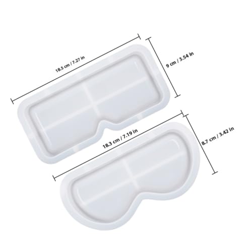 DIYEAH 2 Stück Silikonform für Brillenablage Epoxidharz Gießform DIY Tablett Tray Mold mit Elastischem Langlebigem Material für Individuelle Schmuckaufbewahrung von DIYEAH