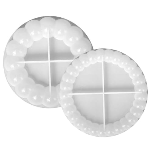 DIYEAH 2 Stück Silikonform für Untersetzer Diy Epoxidharz Gießform Flexible und Leicht zu Entformende Silikonmoulds Bubble Design für Einzigartige Bastelprojekte von DIYEAH