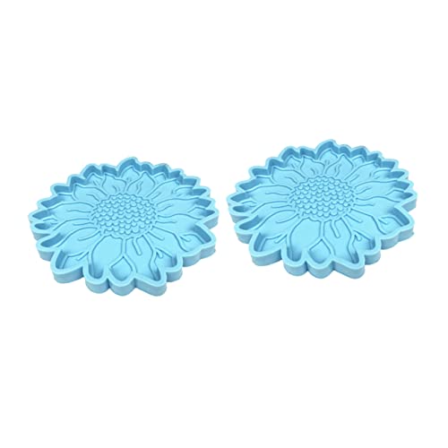 DIYEAH 2 Stück Silikonformen für Sonnenblumen Untersetzer Durable DIY Gießform für Kreative Handwerksprojekte für Epoxidharz und Bastelbedarf von DIYEAH