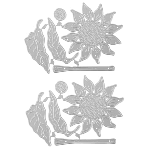 DIYEAH 2 Stück Stanzformen Aus Metall Prägen Sie Scrapbooking -sterben Prägeschablonen Schablonen Sonnenblumengeschnitten Stirbt Formen Für Papierhandwerk Sonnenblumenstörungen Schneiden von DIYEAH