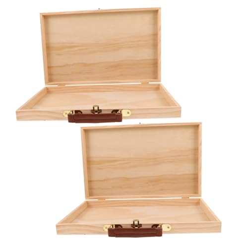 DIYEAH 2 Stück Teiliges Holz Aufbewahrungskoffer Tragbare Multifunktionale Malwerkzeug Box aus Langlebigem Kiefernholz Ergonomisch mit Praktischem Griff für Ölmalerei und Outdoor DIYEAH 2 Stück Teiliges Holz Aufbewahrungskoffer Tragbare Multifunktionale Malwerkzeug Box aus Langlebigem Kiefernholz Ergonomisch mit Praktischem Griff für Ölmalerei und Outdoor von DIYEAH